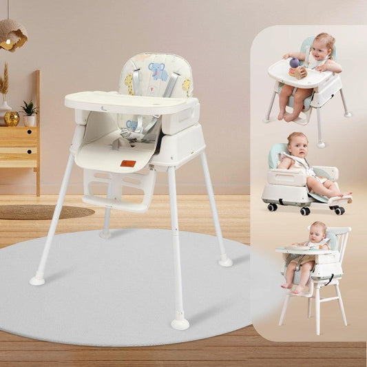 Truffle High Chair For Kids 4-in-1 Convertible Scratch Proof & Anti-Skid Rubber Base High Chair - Beige