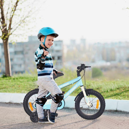 Vroom Bicycle For Kids 14 Inch With 90% Plug and Play For Ease of Installation - Lake Blue