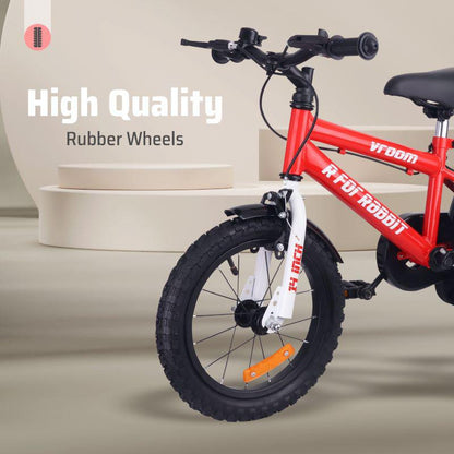 Vroom Bicycle For Kids 14 Inch With 90% Plug and Play For Ease of Installation - Red
