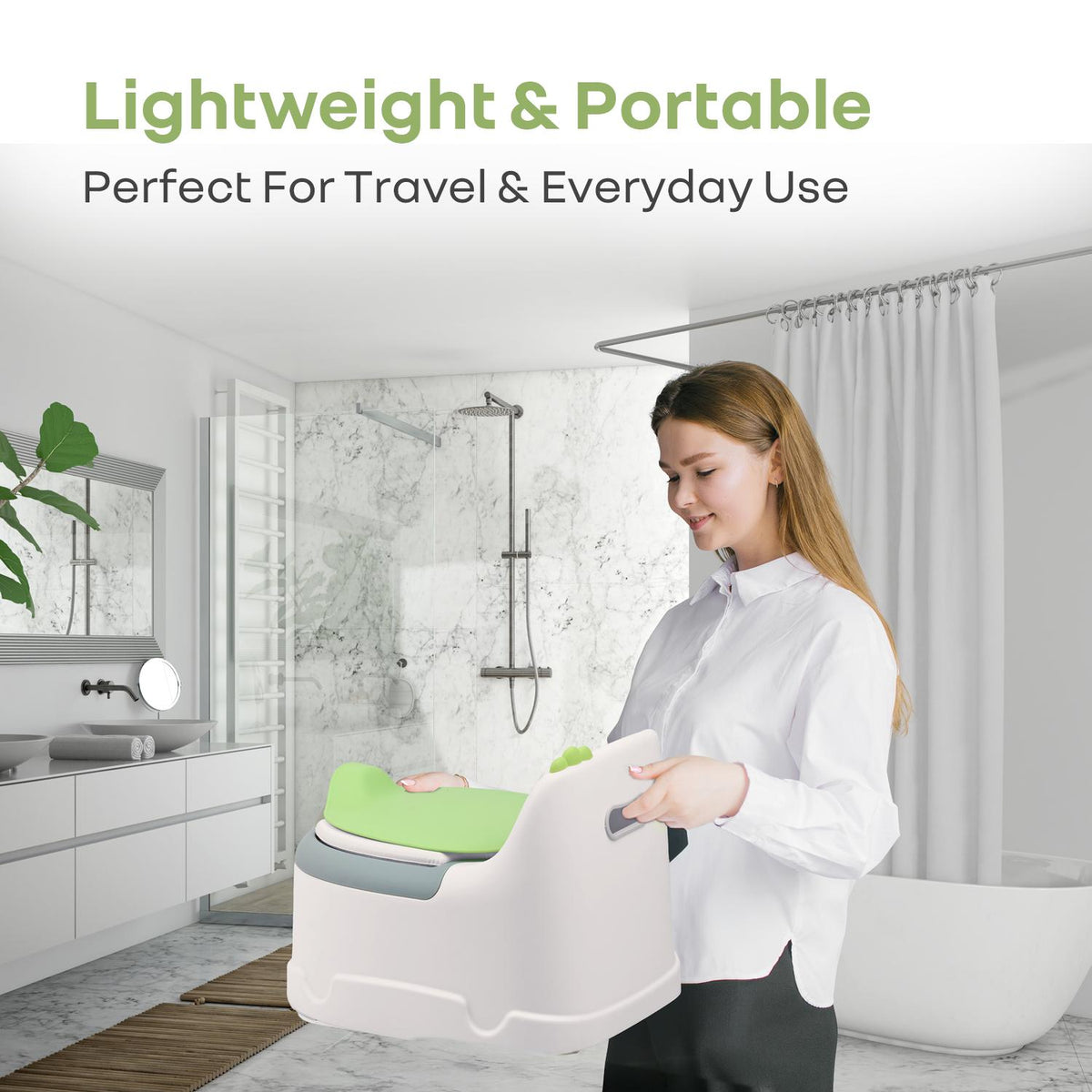 Tiny Tots Dino BPA-Free Potty Training Toilet Seat For Baby With Cushion - White Green