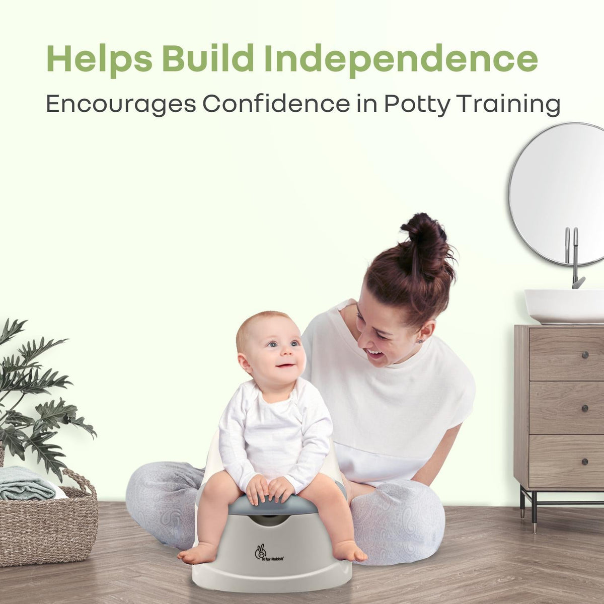 Tiny Tots Dino BPA-Free Potty Training Toilet Seat For Baby With Cushion - White Green