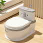 Little Grownup Pixie Potty Training Seat For Kids With Music & Tissue Storage - White Grey