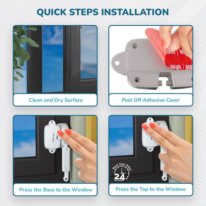 Protector Plus Window Locker Adjustable Baby Safety Window Lock - White