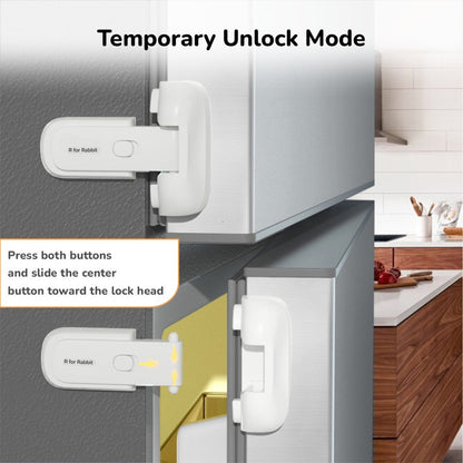 Protector Plus Fridge Locker Baby Safety Fridge Lock with 3M Adhesive - White