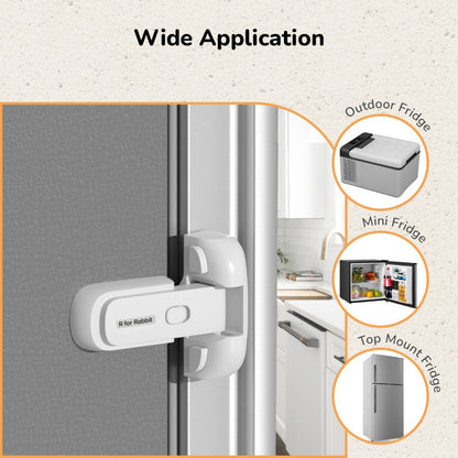 Protector Plus Fridge Locker Baby Safety Fridge Lock with 3M Adhesive - White