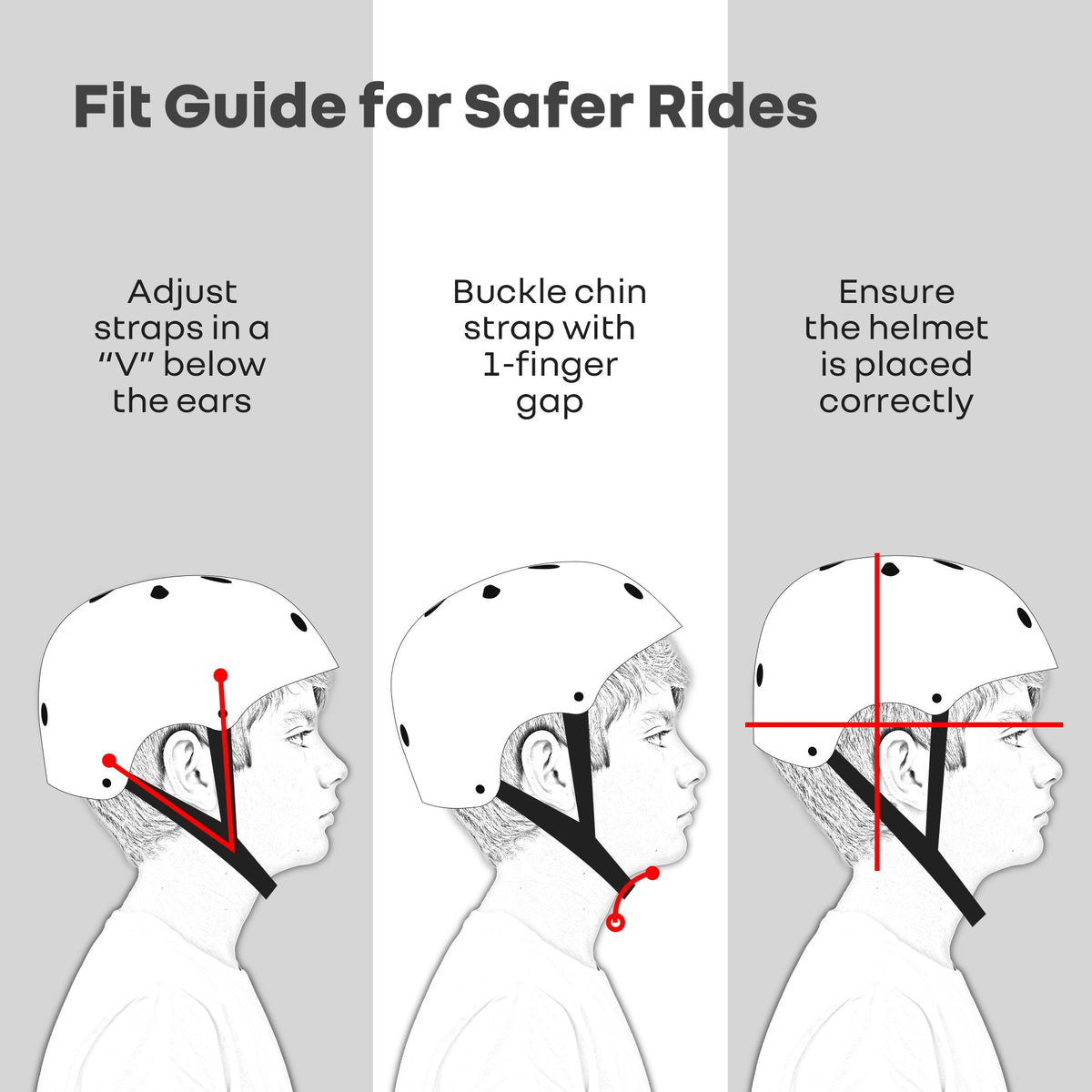 Safe Play Best Kids Safety Helmet - Trusted EN1078 Certified Helmet for Kids with Shock-Absorbing EPS Foam 5-13 Years - White