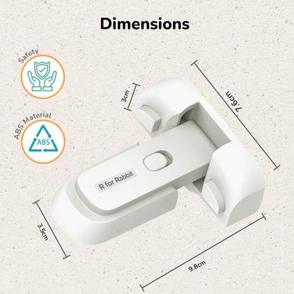Protector Plus Fridge Locker Baby Safety Fridge Lock with 3M Adhesive - White