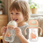 Hippo Straw Sipper Bottle For Babies 300ml - Yellow