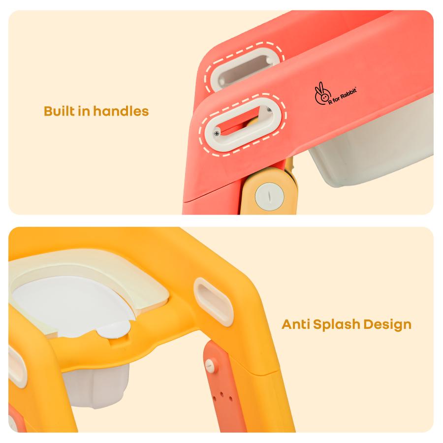 Hilltop Booster 2-In-1 Baby Potty Seat & Step Stool - Yellow Peach