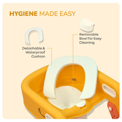 Hilltop Booster 2-In-1 Baby Potty Seat & Step Stool - Yellow Peach