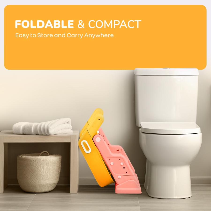 Hilltop Booster 2-In-1 Baby Potty Seat & Step Stool - Yellow Peach